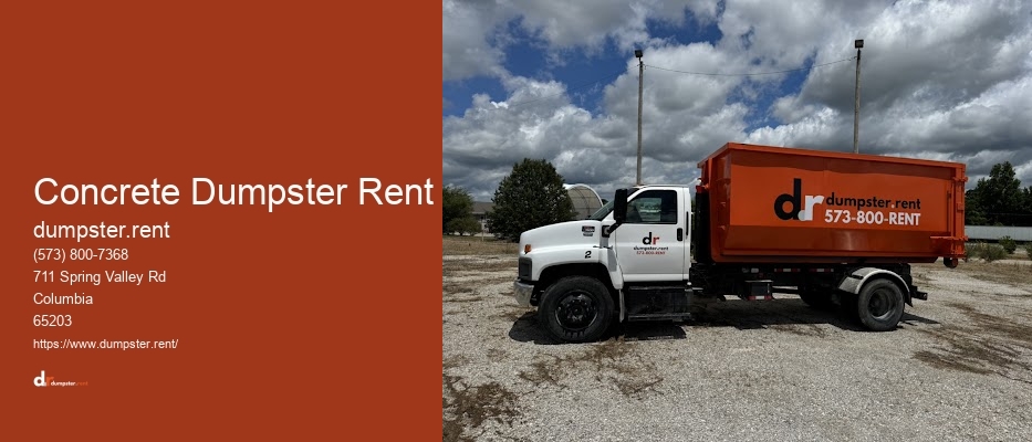 Concrete Dumpster Rent